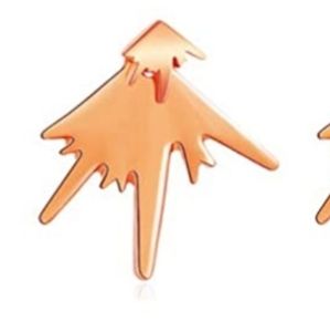Rose Gold  Spiky Stud Earring
